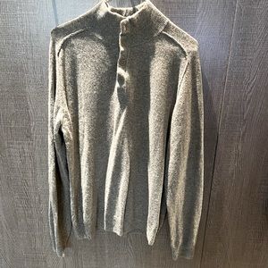 Bonobos half button mock neck merino wool blend sweater